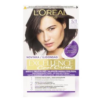 L'Oréal Paris Excellence Cool Creme 48 ml barva na vlasy pro ženy 5,11 Ultra Ash Light Brown na barvené vlasy; na všechny typy vlasů