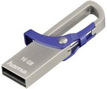 USB flash disk Hama FlashPen Hook-Style 123920, 16 GB, USB 2.0, modrá