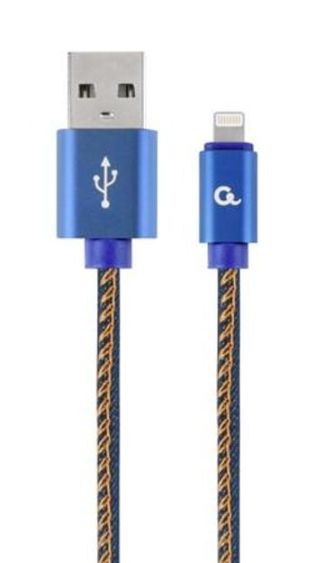 Gembird Premium jeans (denim) 8-pin cable with metal connectors, 2m, blue