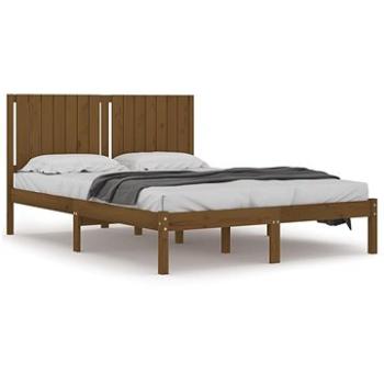 Rám postele medově hnědý masivní dřevo 150 × 200 cm King Size, 3104421 (3104421)