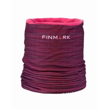 Finmark MULTIFUNCTIONAL SCARF WITH FLEECE Multifunkční šátek, vínová, velikost