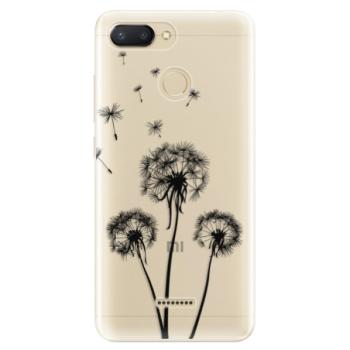 Odolné silikonové pouzdro iSaprio - Three Dandelions - black - Xiaomi Redmi 6