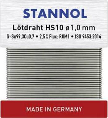 Bezolovnatý pájecí cín Stannol HS10, bez olova, 30 g, 1 mm