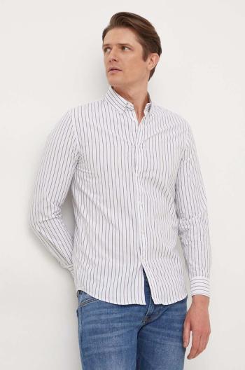 Košile Pepe Jeans PETER bílá barva, regular, s límečkem button-down, PM308269