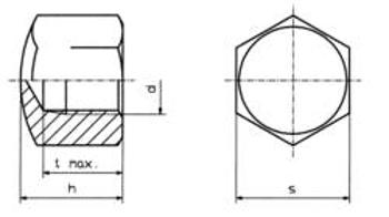 Matice Toolcraft, DIN 917, M4, pozinkovaná ocel, 10ks