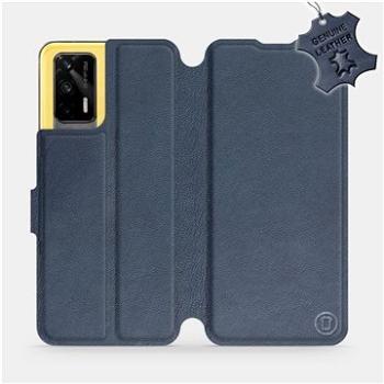 Kožené Flip pouzdro na mobil Realme GT 5G - Modré -  Blue Leather (5903516668090)