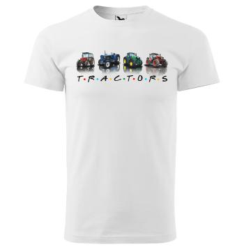 Tričko Tractors (Velikost: S, Typ: pro muže, Barva trička: Bílá)