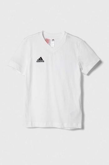 Dětské bavlněné tričko adidas Performance ENT22 TEE Y bílá barva, s potiskem