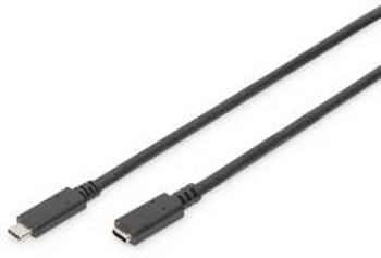 USB 2.0, PC, notebook, USB-C kabel Digitus AK-300210-015-S AK-300210-015-S, 1.50 m, černá