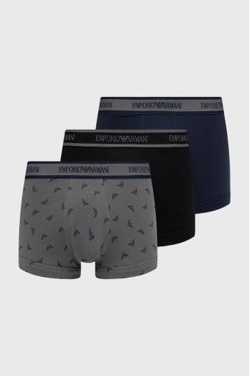 Boxerky Emporio Armani Underwear ( 3-pak) pánské, černá barva