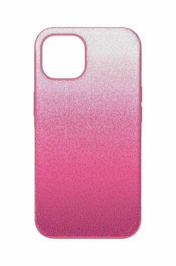 Obal na telefon Swarovski IPhone 14 růžová barva