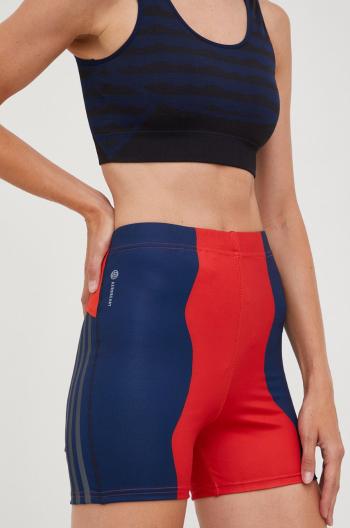 Běžecké šortky adidas Performance Marimekko červená barva, high waist