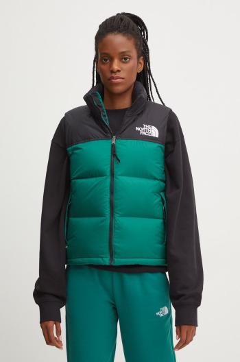 Péřová vesta The North Face 1996 Retro Nuptse zelená barva, NF0A3XEPNL11