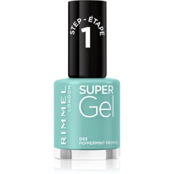 Rimmel Super Gel gelový lak na nehty bez užití UV/LED lampy odstín 093 Peppermint Promise 12 ml