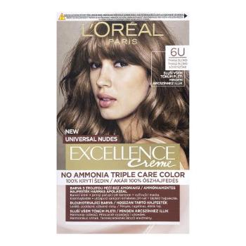 L'Oréal Paris Excellence Creme Triple Protection 48 ml barva na vlasy pro ženy 6U Dark Blonde na barvené vlasy; na blond vlasy; na všechny typy vlasů