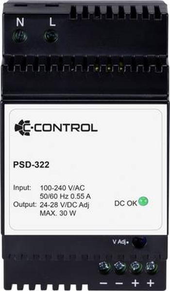 Síťový zdroj na DIN lištu C-Control PSD-322, 1 x, 24 V/DC, 1.25 A, 30 W