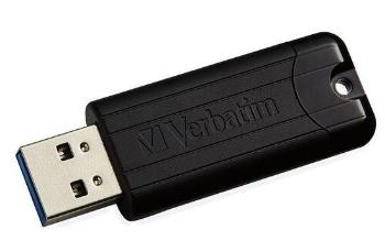 VERBATIM flashdisk 64GB USB 3.0 PinStripe USB Drive - Černý, 49318