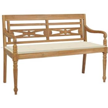 SHUMEE Lavice Batavia krémová poduška 120 cm teak 3062156 (3062156)