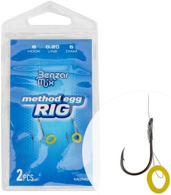 Benzar mix návazec method egg rig 13 cm 2 ks - háček 10