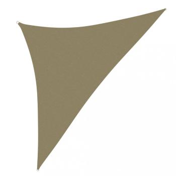 Stínící plachta trojúhelníková 3,5 x 3,5 x 4,9 m oxfordská látka Dekorhome Béžová