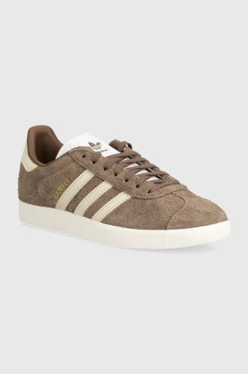 Kožené sneakers boty adidas Originals Gazelle hnědá barva, IG4392