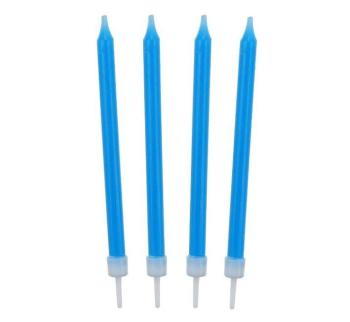 Narozeninové svíčky 8,6 cm 10 ks modré - GoDan
