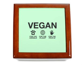 Dřevěná krabička Vegan for the