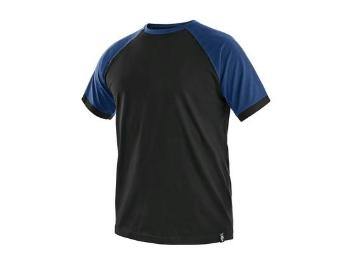 Tričko s krátkým rukávem OLIVER, černo-modré, vel. 2XL, XXL