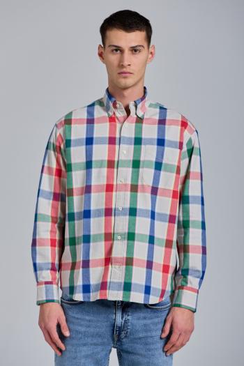 KOŠILE GANT D1. REL OXFORD CHECK BD bílá XL