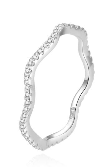Beneto Originální stříbrný prsten s čirými zirkony AGG226 56 mm