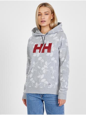 Šedá dámská vzorovaná mikina s kapucí HELLY HANSEN