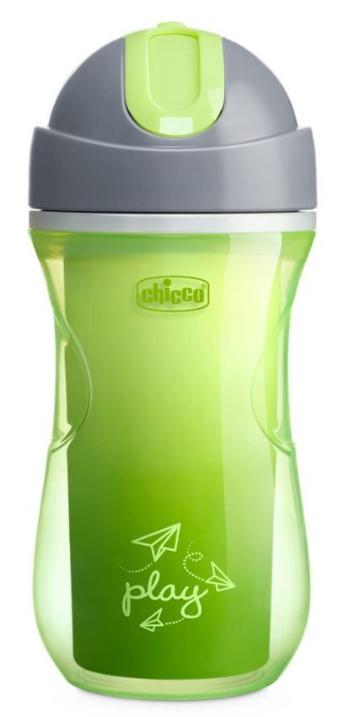 Chicco Hrneček Sport termo s brčkem 266 ml, zelený 12m+