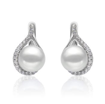 GAURA Perlové náušnice – bílé přírodní perly - GA1054-WH