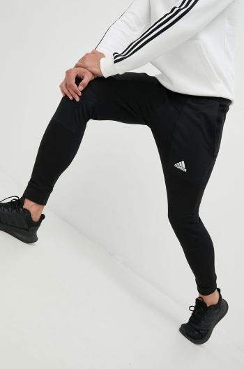 Kalhoty adidas pánské, černá barva, hladké
