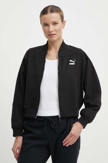 Bomber bunda Puma Classics Shiny černá barva, přechodná, 623696