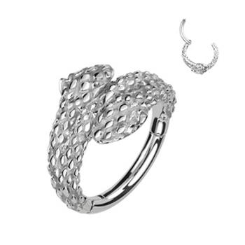 Šperky4U Ocelový kruh - helix / cartilage piercing had - SG112ST-1210