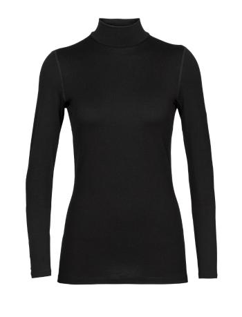 dámské triko dlouhý rukáv ICEBREAKER Wmns 260 Tech LS Turtleneck, Black velikost: M