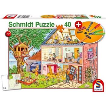 Puzzle Pracovití řemeslníci 40 dílků + dětské nářadí (4001504563752)