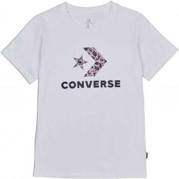 Converse FLORAL STAR CHEVRON GRAPPHIC TEE Dámské tričko, bílá, velikost S