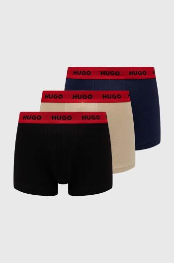 Boxerky HUGO 3-pack pánské, červená barva, 50517878