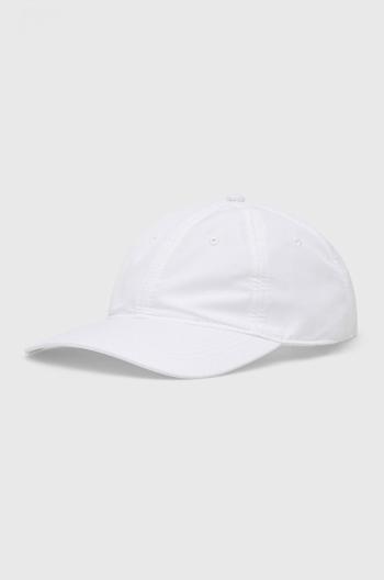 Čepice Lacoste bílá barva, hladká