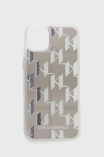 Obal na telefon Karl Lagerfeld Iphone 14 Plus 6,7" stříbrná barva