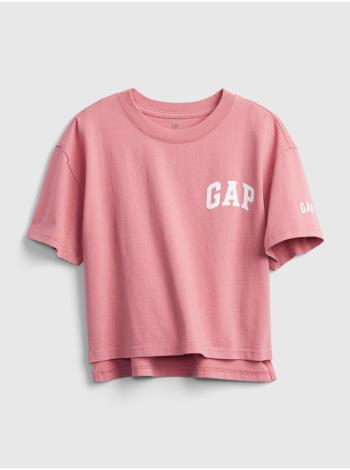 Červené holčičí dětské tričko GAP Logo updolx t-shirt