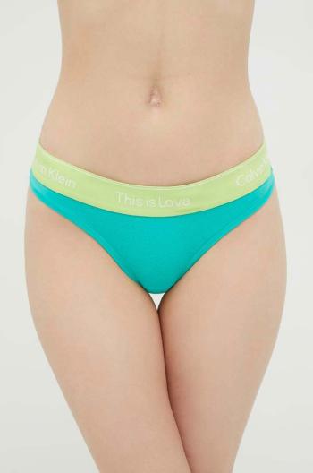 Tanga Calvin Klein Underwear zelená barva