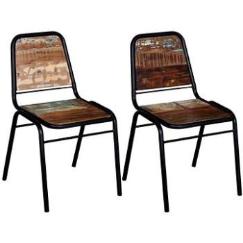 Jídelní židle 2 ks masivní recyklované dřevo (244246)