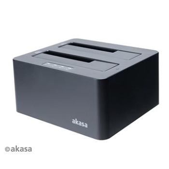 AKASA DuoDock X3, 2 x Dualní HDD/SSD slot USB 3.1 Gen 1 / AK-DK08U3-BKCM (AK-DK08U3-BKCM)