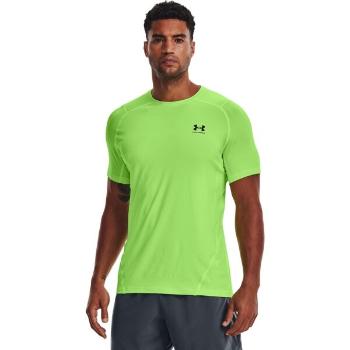 Under Armour HG ARMOUR FITTED SS Pánské triko s krátkým rukávem, světle zelená, velikost S