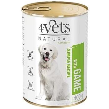 4Vets NATURAL SIMPLE RECIPE se zvěřinou 400g konzerva pro psy (40644)