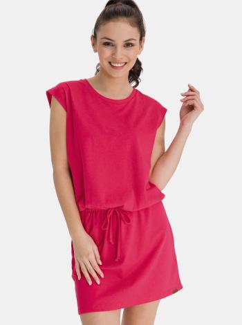 Růžové dámské šaty se zavazováním SAM 73
