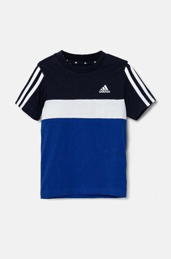 Dětské bavlněné tričko adidas LK 3S TIB T tmavomodrá barva, JF2647